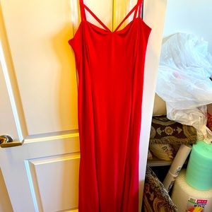 Red Floor Length Dress